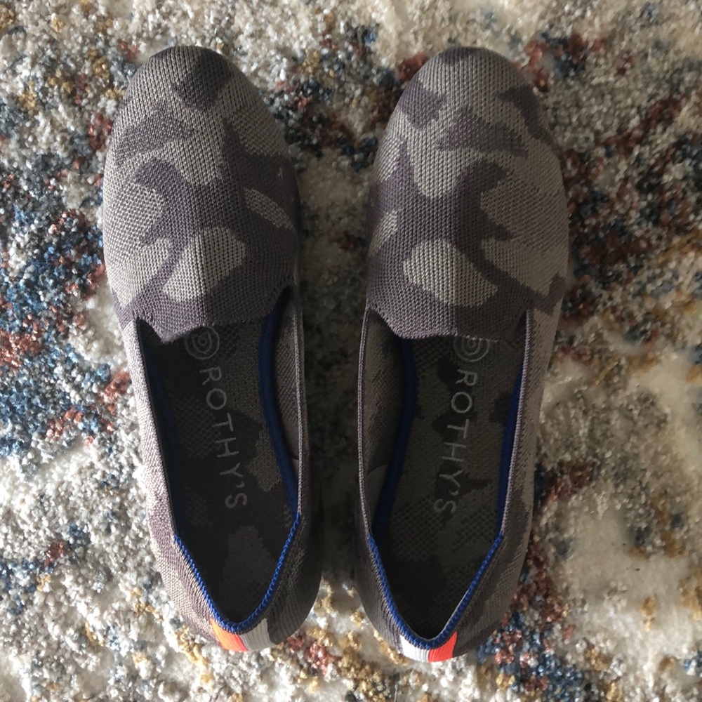 Rothy’s mink camo loafers